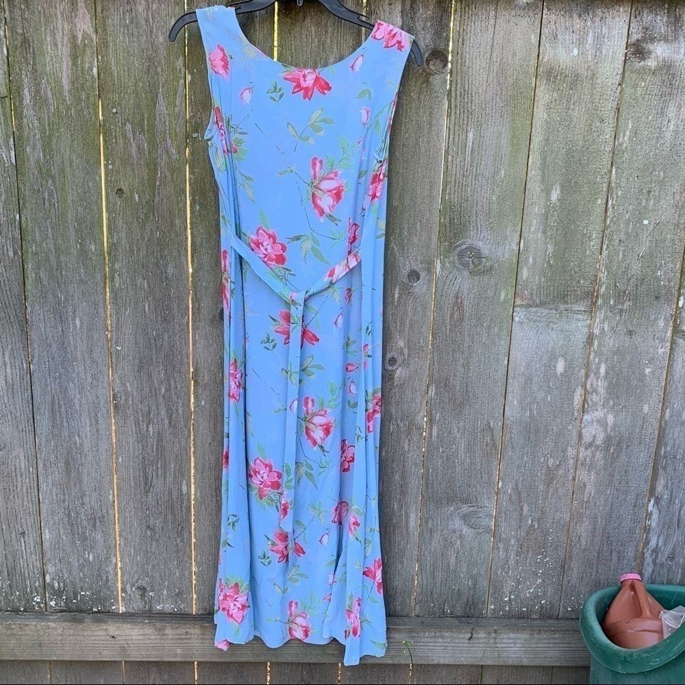 MIX NOUVEAU NY vintage coral and blue floral sheath tank dress - Picture 10 of 13